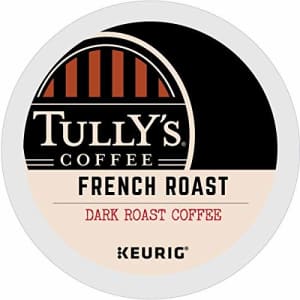 Tully's Coffee, French Roast, Single-Serve Keurig K-Cup Pods, Dark Roast Coffee, 72 Count (3 Boxes for $45