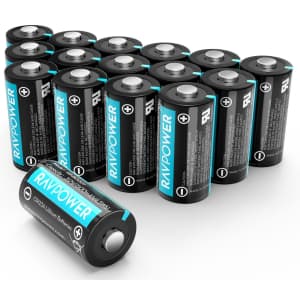 RAVPower CR123A 3V Lithium Battery 16-Pack for $9 RAVPower CR123A 3V Lithium Battery 16-Pack for $9