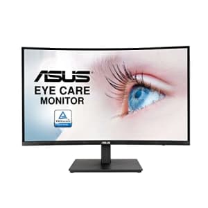 ASUS 27 1080P Curved Monitor (VA27VQSE) - Full HD, 75Hz, 1ms, Adaptive-Sync/FreeSync, Low Blue for $141