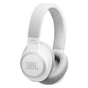 JBL Live 650 BT NC, Around-Ear Wireless Headphone with Noise Cancellation - White for $99