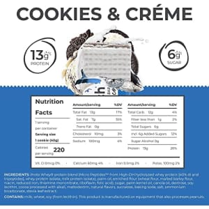 Power Crunch Whey Protein Bars, High Protein Snacks with Delicious Taste, Cookies and Crme, 1.4 for $27