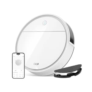 OKP K5 Pro Robot Vacuum and Mop, 2 in 1 Mopping Robotic Vacuum with 5000 Pa Suction Power, Auto for $180