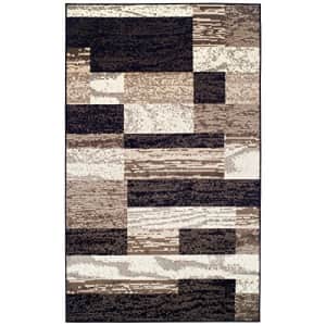 Superior Modern Rockwood Collection Area Rug, 8mm Pile Height with Jute Backing, Textured Geometric for $155