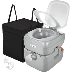 Portable Camping Toilet w/ Carry Bag and Hand Sprayer for $141