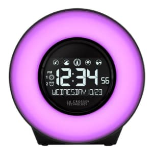 La Crosse Technology LCD Alarm Clock for $28