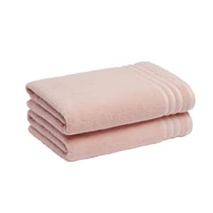 Amazon Basics Cotton Bath Towels, Made with 30% Recycled Cotton Content - 2-Pack, Pink for $25 Amazon Basics Cotton Bath Towels, Made with 30% Recycled Cotton Content - 2-Pack, Pink for $25