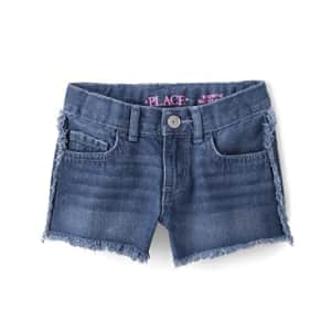 The Children's Place Girls' Denim Skimmer Shorts, Blue, 10 for $9