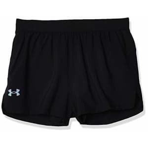 Under Armour Men's Launch Stretch Woven Split Shorts, Black (001)/Reflective, XX-Large for $23