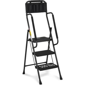 HBTower 3-Step Ladder with Handrails for $64
