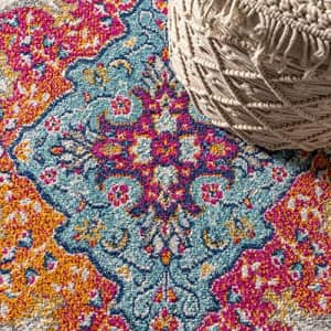 JONATHAN Y BMF106A-4SQ Bohemian Flair Boho Vintage Medallion Indoor -Area Rug, Medallion Persian for $27