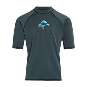 Kanu Surf Men's Mercury UPF 50+ Short Sleeve Sun Protective Rashguard Swim Shirt, Nova Charcoal, for $20 Kanu Surf Men's Mercury UPF 50+ Short Sleeve Sun Protective Rashguard Swim Shirt, Nova Charcoal, for $20