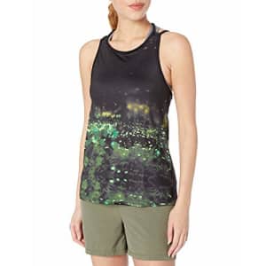 SHAPE activewear Women's Summit Tank, Black/Fireflies Print, Small for $33