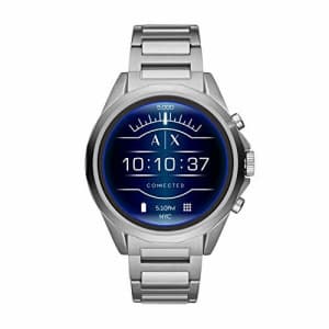 Armani Exchange Men's Stainless Steel Touchscreen Smartwatch, Color:Silver-Toned (Model: AXT2000) for $169