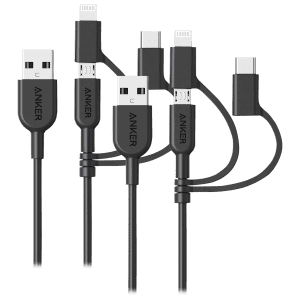 Anker PowerLine II 3-Foot 3-in-1 Micro / Lightning / USB-C Cable: 2 for $20 Anker PowerLine II 3-Foot 3-in-1 Micro / Lightning / USB-C Cable: 2 for $20