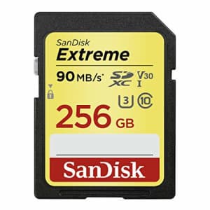 SanDisk 256GB Extreme SDXC UHS-I Memory Card - 90MB/s, C10, U3, V30, 4K UHD, SD Card - for $59 SanDisk 256GB Extreme SDXC UHS-I Memory Card - 90MB/s, C10, U3, V30, 4K UHD, SD Card - for $59