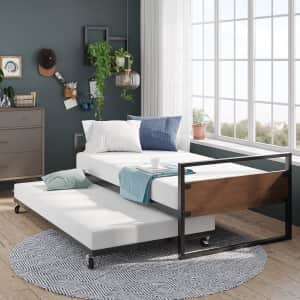 Zinus Suzanne Bamboo and Metal Daybed with Trundle for $149