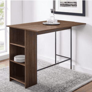 Welwick Designs 48" Counter-Height Drop Leaf Table w/ Storage for $183 Welwick Designs 48" Counter-Height Drop Leaf Table w/ Storage for $183