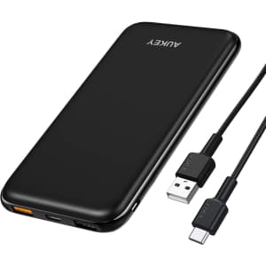 Aukey USB-C 10,000mAh Slimline Power Bank w/ Quick Charge Cable for $25 Aukey USB-C 10,000mAh Slimline Power Bank w/ Quick Charge Cable for $25