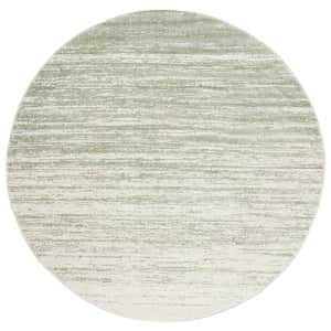 SAFAVIEH Adirondack Collection Area Rug - 6' Round, Sage & Ivory, Modern Ombre Design, Non-Shedding for $82