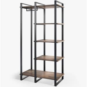 Zinus Brock 64" Acacia Wood and Steel Etagere Bookcase w/ Hanging Storage for $296