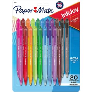 Paper Mate InkJoy Retractable Ballpoint Pens 20-Pack for $11