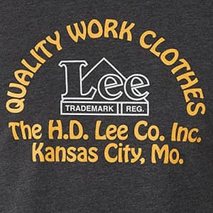 Lee Jeans Lee Men's Short Sleeve Graphic T-Shirt, Workwear Logo-Heather Black, XX-Large for $16 Lee Jeans Lee Men's Short Sleeve Graphic T-Shirt, Workwear Logo-Heather Black, XX-Large for $16