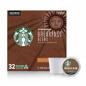 Starbucks Medium Roast K-Cup Coffee Pods Breakfast Blend for Keurig Brewers 1 box (32 pods) for $24