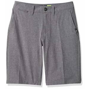 Quiksilver boys Union Amphibian Water Friendly 4 Way Stretch Hybrid Chino Casual Shorts, Heather for $18