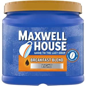 Maxwell House Breakfast Blend Light Roast Ground Coffee (25.6 oz Canister) for $10