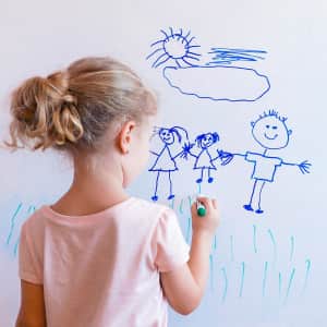 Tempaper Dry Erase Self-Adhesive Vinyl Peelable Wallpaper 20.5" x 16.5-Foot Roll for $32 Tempaper Dry Erase Self-Adhesive Vinyl Peelable Wallpaper 20.5" x 16.5-Foot Roll for $32