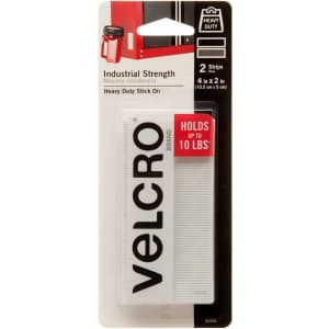 Velcro 4" x 2" Industrial Strength Stick-On Adhesive Fasteners 2-Pack for $2