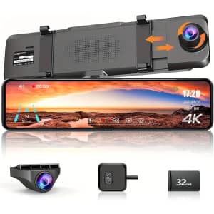 Jomise 4K Mirror Dash Cam with 32GB TF Card for $110