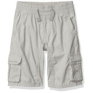 Southpole - Kids Boys' Little Belted Mini Canvas Cargo Shorts in, Light Grey Elastic, Large for $7