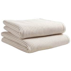 Amazon Brand Stone & Beam Casual Striped 100% Cotton Bath Towel, Set of 2, Tan and White for $54 Amazon Brand Stone & Beam Casual Striped 100% Cotton Bath Towel, Set of 2, Tan and White for $54