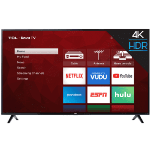 TCL 65" 4K HDR LED UHD Roku Smart TV for $428