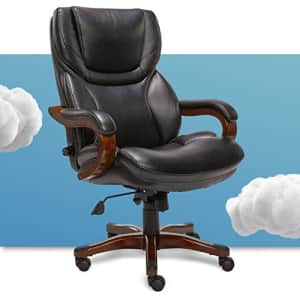 Serta Bonded Leather Big & Tall Executive Chair, Brainstorm Black, 46859 for $250