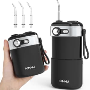 Nimmu 160mL Portable Cordless Water Flosser for $12