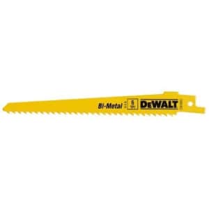 Dewalt DW4802 6" 6 TPI Wood Cutting Reciprocating Saw Blades for $20 Dewalt DW4802 6" 6 TPI Wood Cutting Reciprocating Saw Blades for $20