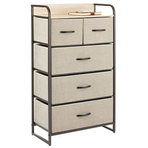 mDesign Tall Dresser Storage Chest - Vanity Furniture Cabinet Tower Unit for Bedroom, Office, and for $75