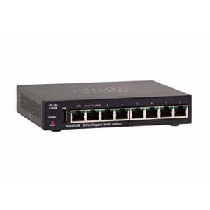 Cisco SG250-08 Smart Switch with 8 Gigabit Ethernet (GbE) Ports with 8 Gigabit Ethernet RJ45 Ports, for $141