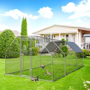 Costway 9.5 x 19-Foot Walk In Chicken Coop for $349 Costway 9.5 x 19-Foot Walk In Chicken Coop for $349