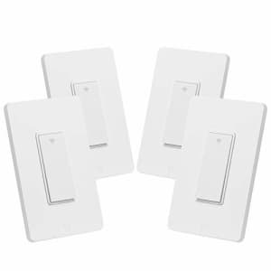Geeni GN-WW407-199 TAP, White, 4 Pack-No Hub Neutral Wire-Smart Light Switch Works with Amazon for $60 Geeni GN-WW407-199 TAP, White, 4 Pack-No Hub Neutral Wire-Smart Light Switch Works with Amazon for $60