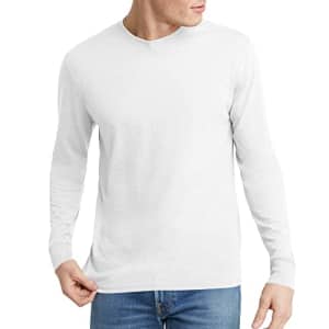 Hanes Size OriginalsMen's Tri-BlendLongSleeve T-Shirt, ECO White, X Large Tall for $10