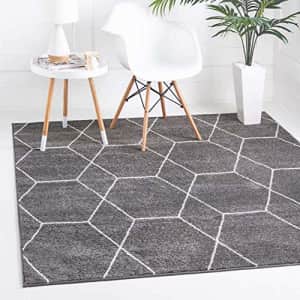 Unique Loom Trellis Frieze Collection Lattice Moroccan Geometric Modern Square Rug, 4 Feet, Dark for $27 Unique Loom Trellis Frieze Collection Lattice Moroccan Geometric Modern Square Rug, 4 Feet, Dark for $27