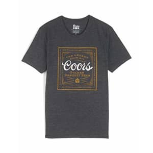 Lucky Brand Men's Short Sleeve Crew Neck Coors Golden Banquet Tee Shirt, Jet Black, M for $29