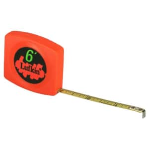 Crescent Lufkin 1/4" x 6' Pee Wee Hi-Viz Orange Case Yellow Clad Pocket Tape Measure - W616BO for $10