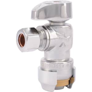 SharkBite 1/2" x 3/8" Compression Angle Stop Valve: $7