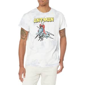 Marvel Universe Riding Ants Young Men's Short Sleeve Tee Shirt, White/Blue, X-Large for $12