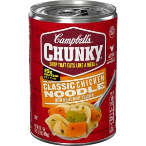 Campbell's Chunky Soup, Classic Chicken Noodle Soup, 16.1 Oz Can 8-Pack for $12 via Sub & Save