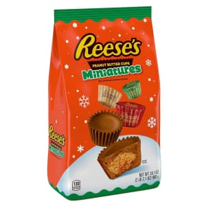 Reese's Miniatures Christmas Peanut Butter Cups 34.1-oz Bulk Bag for $10 Reese's Miniatures Christmas Peanut Butter Cups 34.1-oz Bulk Bag for $10